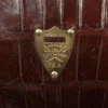 No. 1 Saddlebag Briefcase in Vintage Brown American Alligator - Serial Number 012 - pommel view