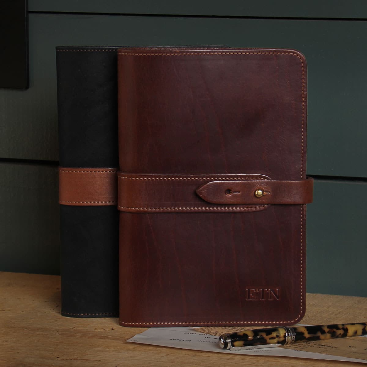 Travel Size Leather Portfolio No. 20 Personalized, USA Made Col
