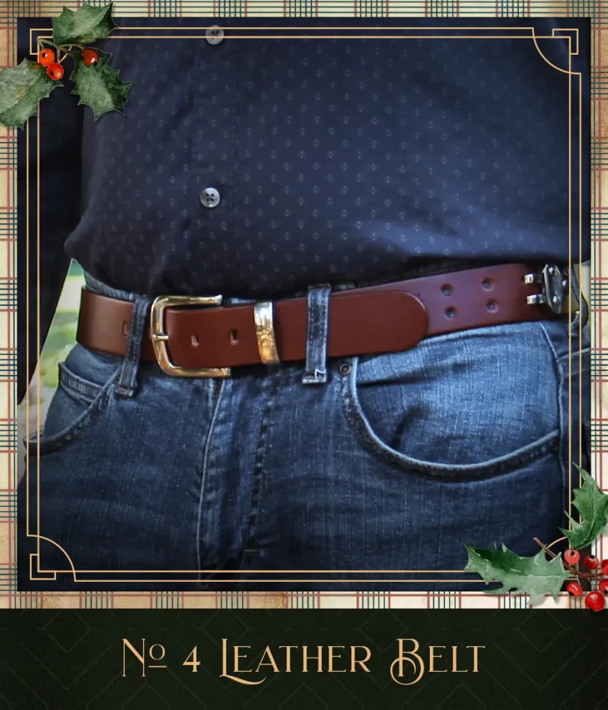 no4 leather belt vintage brown