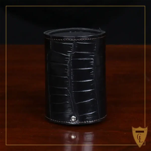 Colonel Can Caddy - Single - in Black American Alligator - front view