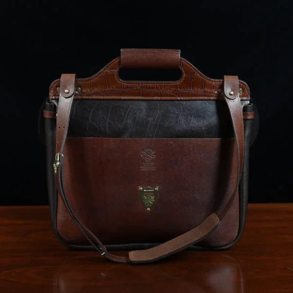 No. 1 Saddlebag Briefcase – American Alligator and American Buffalo