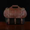 No. 1 Saddlebag Briefcase – American Buffalo with Alligator Trim