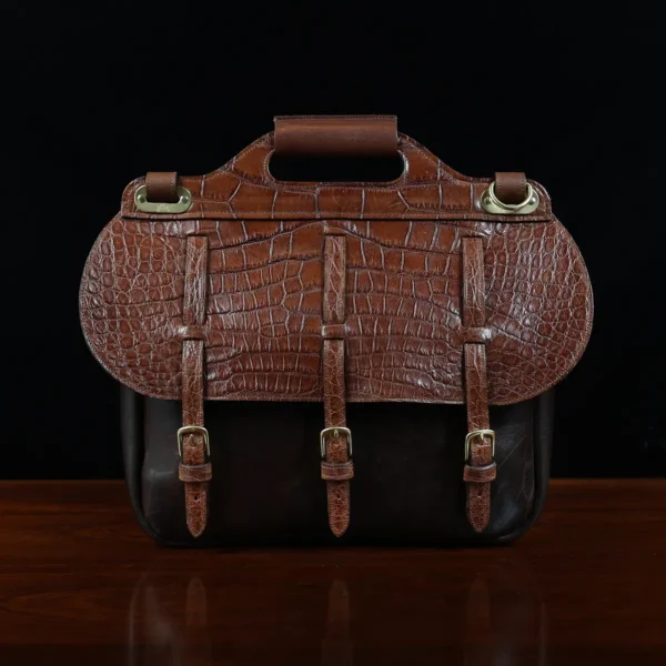 No. 1 Saddlebag Briefcase – American Alligator and American Buffalo