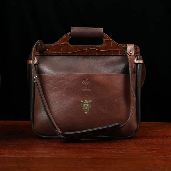 No. 1 Saddlebag Briefcase – American Alligator and American Buffalo