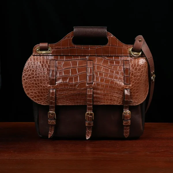 No. 1 Saddlebag Briefcase – American Alligator and American Buffalo
