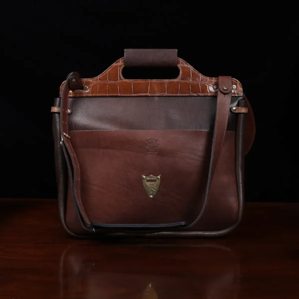 No. 1 Saddlebag Briefcase – American Alligator and American Buffalo