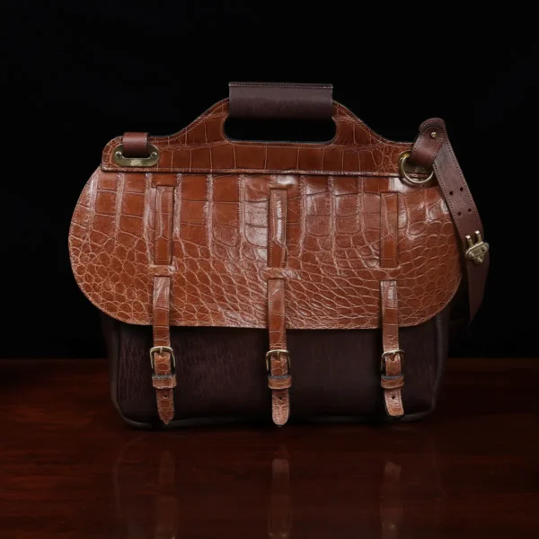 No. 1 Saddlebag Briefcase – American Alligator and American Buffalo