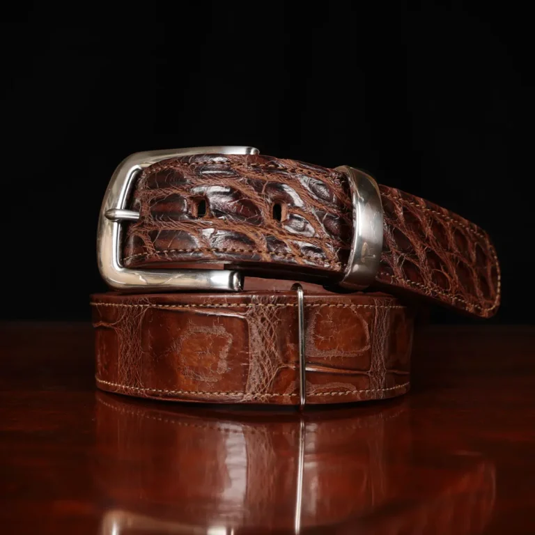 No. 4 Belt - Small - American Alligator - front view