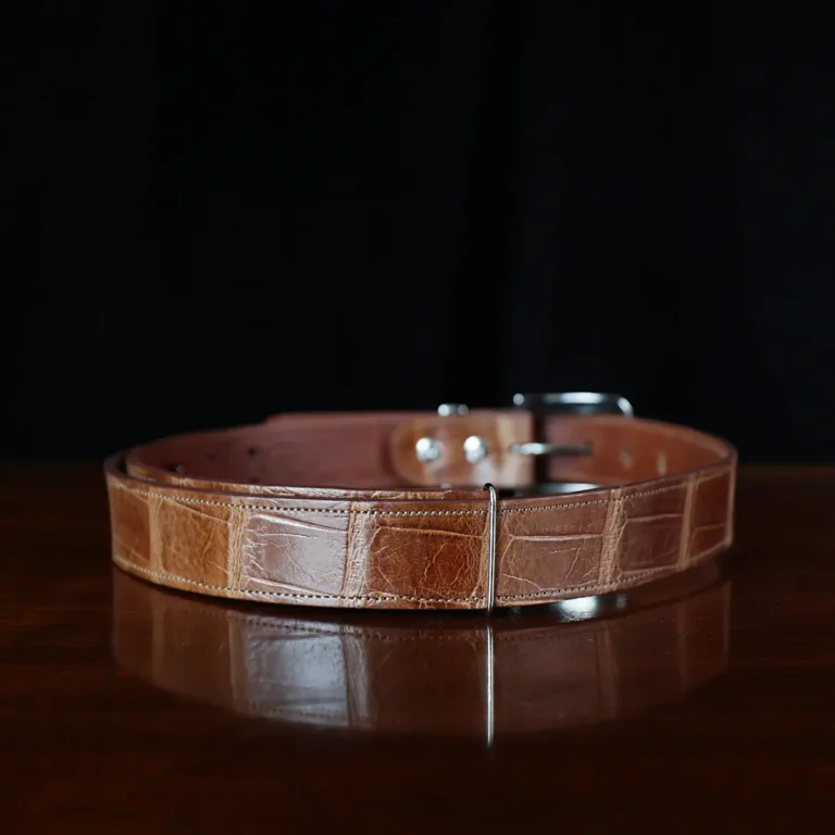No. 4 Belt in American Alligator showing the back - small - CB4S-A-002