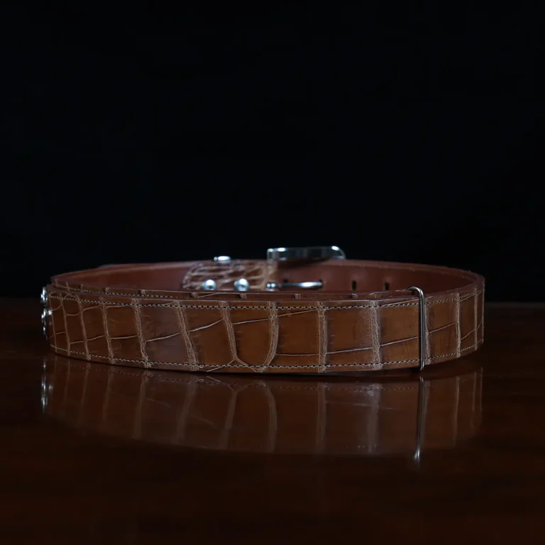 No. 4 Belt - Small - American Alligator - back view - CB4S-A-001