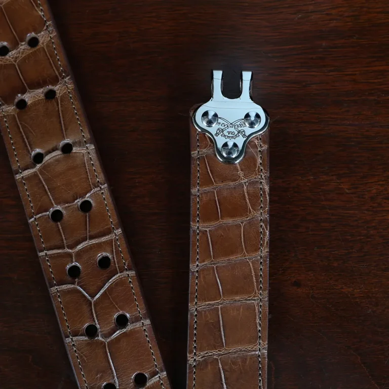 No. 4 Belt - Small - American Alligator - hook view - CB4S-A-001