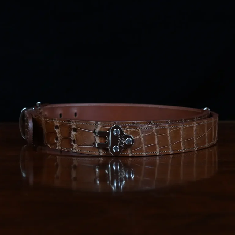 No. 4 Belt - Small - American Alligator - side view - CB4S-A-001