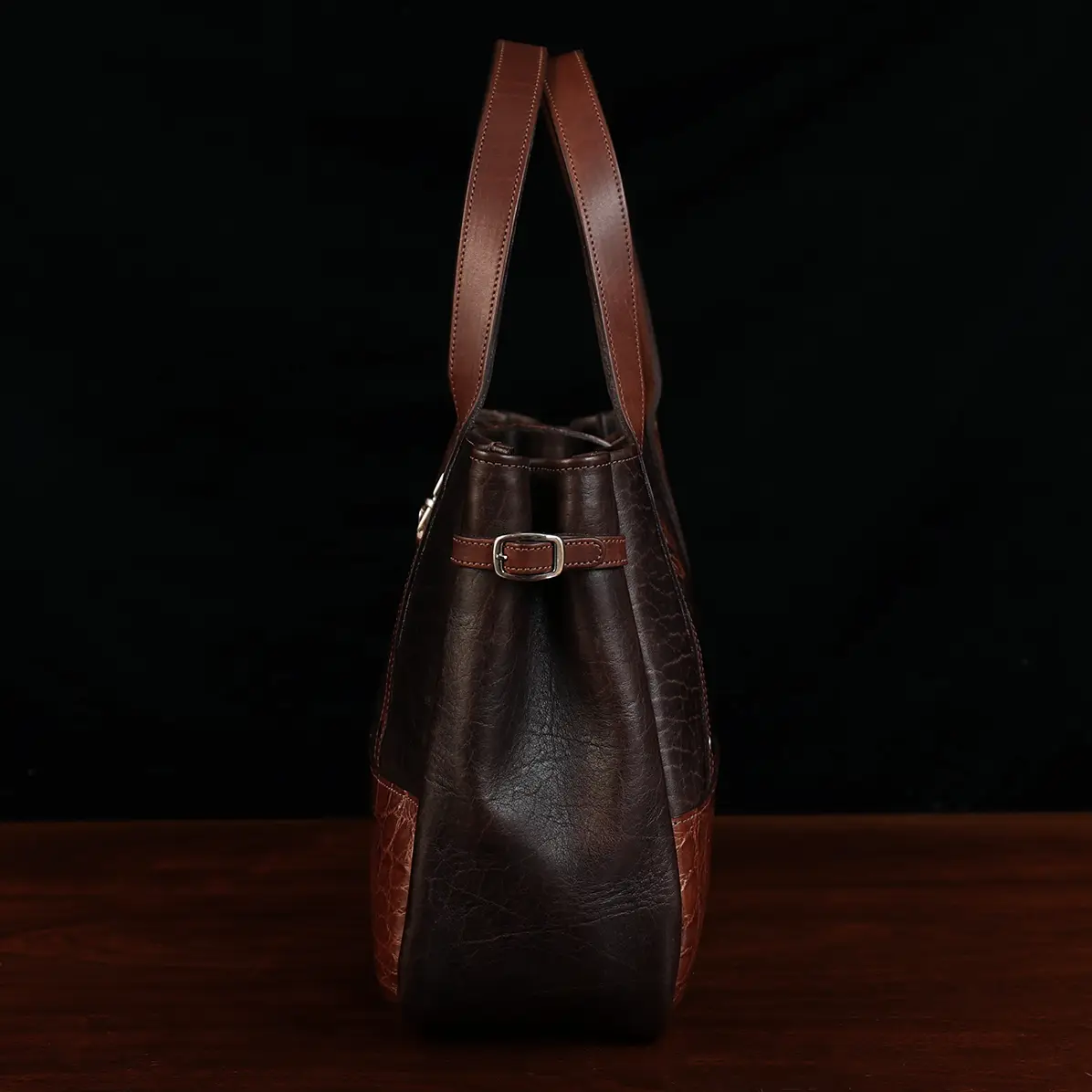 No. 9b Leather Tote in Vintage Brown