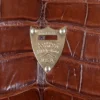 No. 3 Grip Travel Bag in Vintage American Alligator - Serial Number 012 - pommel shield