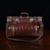No. 3 Grip Travel Bag in Vintage American Alligator - Serial Number 014 - back view