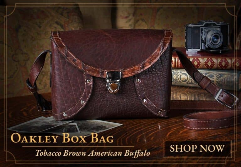 Homepage Image - Oakley Box Bag - Tobacco Brown American Buffalo - Shop Now