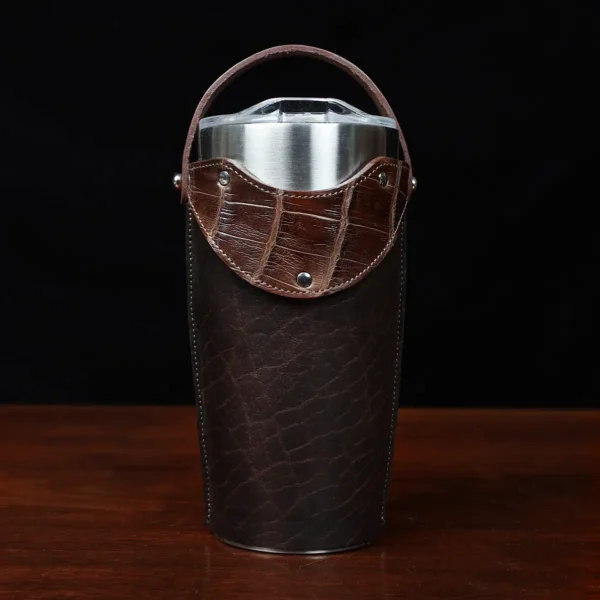No. 20 Tumbler Sleeve Set – American Buffalo with American Alligator Trim – 002