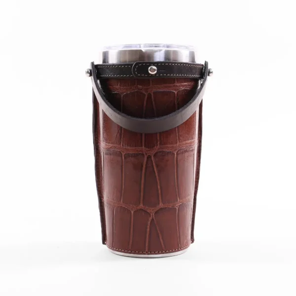No. 20 Tumbler Sleeve Set – American Buffalo with American Alligator Trim – 002