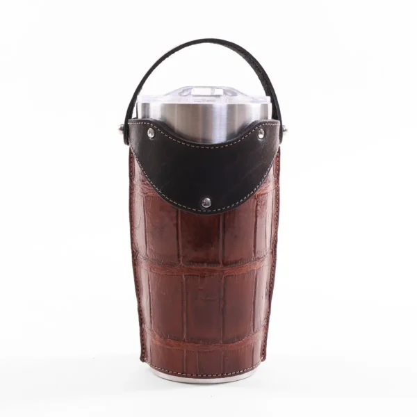 No. 20 Tumbler Sleeve Set – American Buffalo with American Alligator Trim – 002