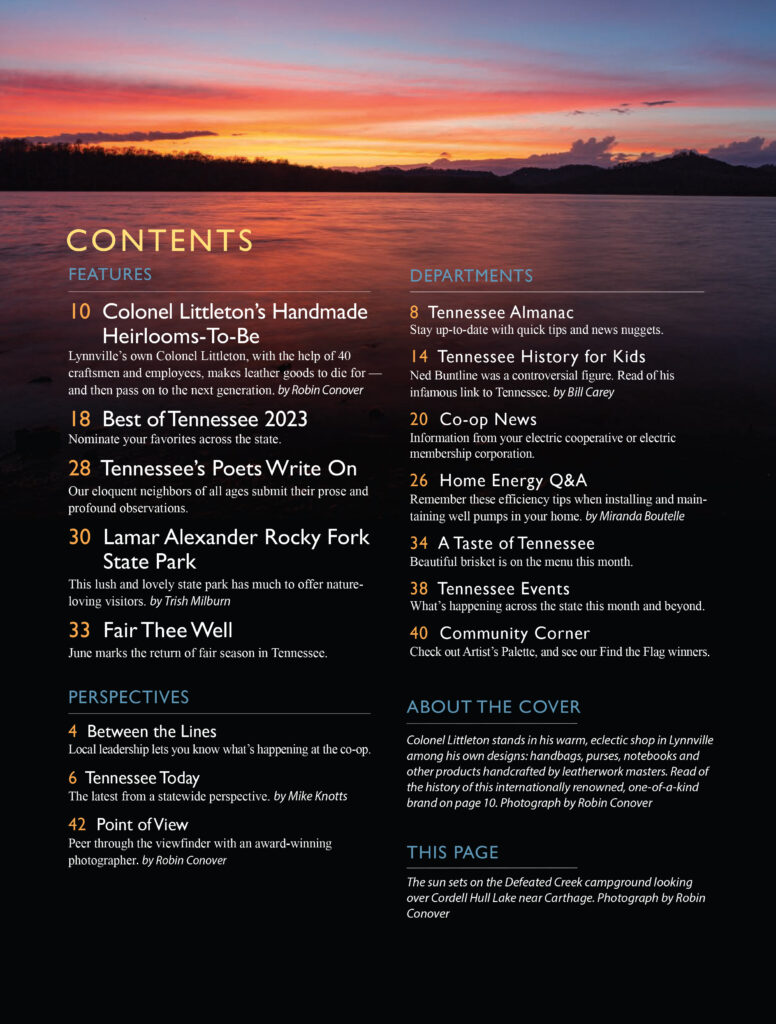 Tennessee Magazine - June 2023 Issue - Table of Contents