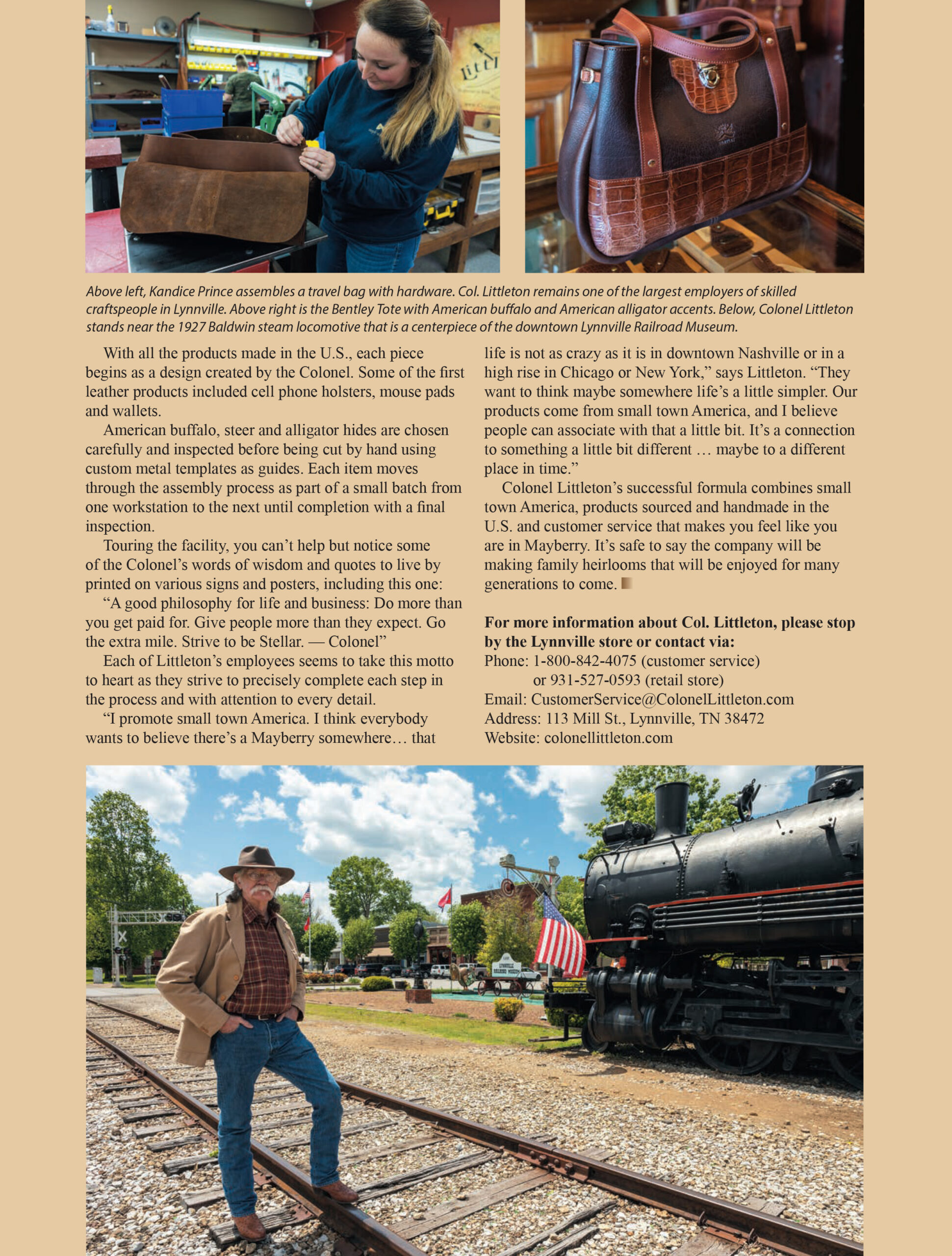 Tennessee Magazine's Feature Colonel Littleton