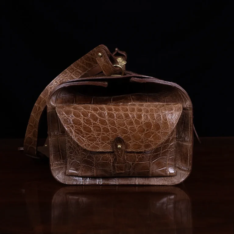 side view of No. 2 Duffel Bag in American Alligator