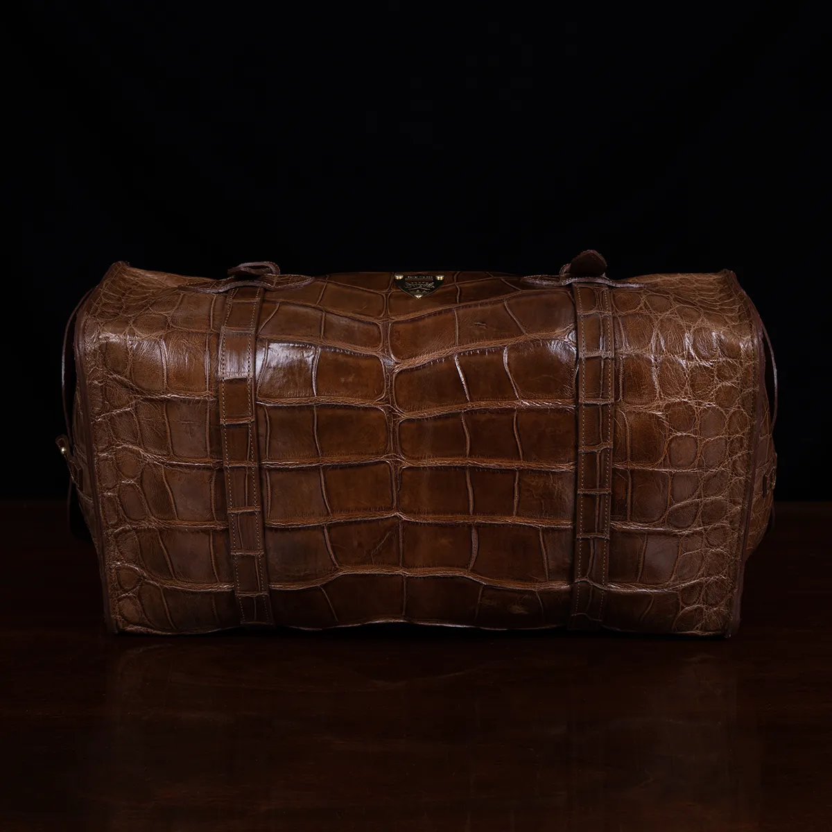 Crocodile Leather Travel Weekender Overnight Duffel Bag