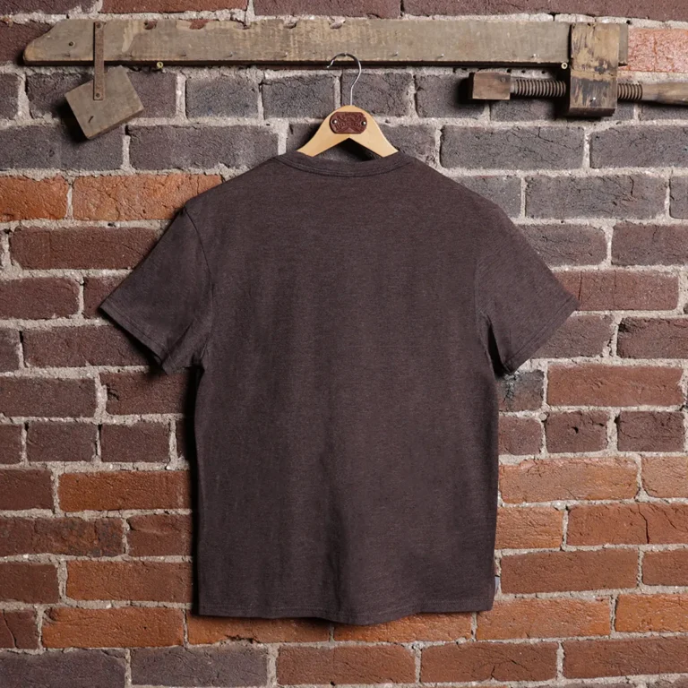 Back of a Brown colonel littleton tshirt