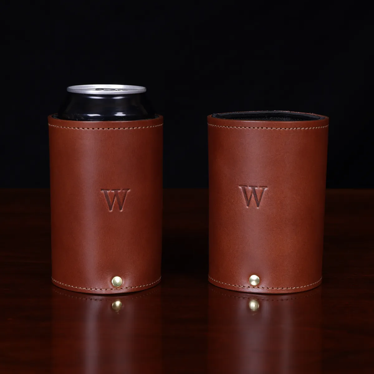 Personalized Leather Can Coozie