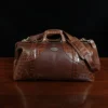 No. 5 Leather Travel Grip Bag with American Alligator Trim