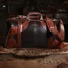 No. 5 Grip Bag – American Buffalo with American Alligator