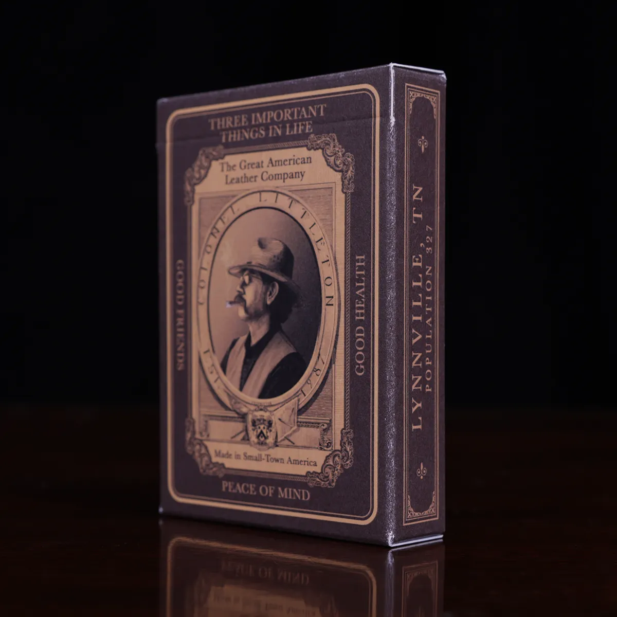 side of colonel custom playing cards