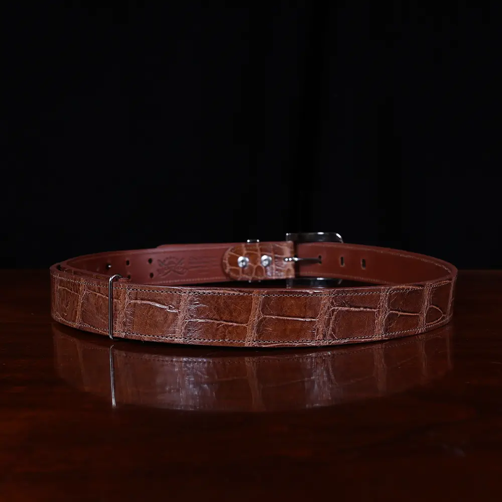 No. 4 Belt in American Alligator showing the back view