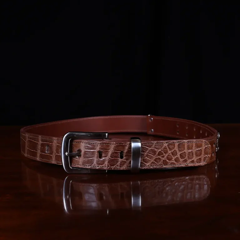 No. 4 Belt in American Alligator showing the front view