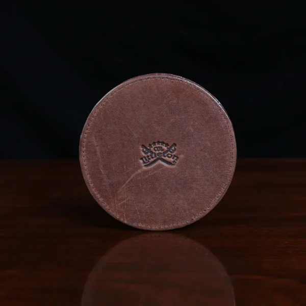 Round Leather Coaster Set – American Alligator – 002