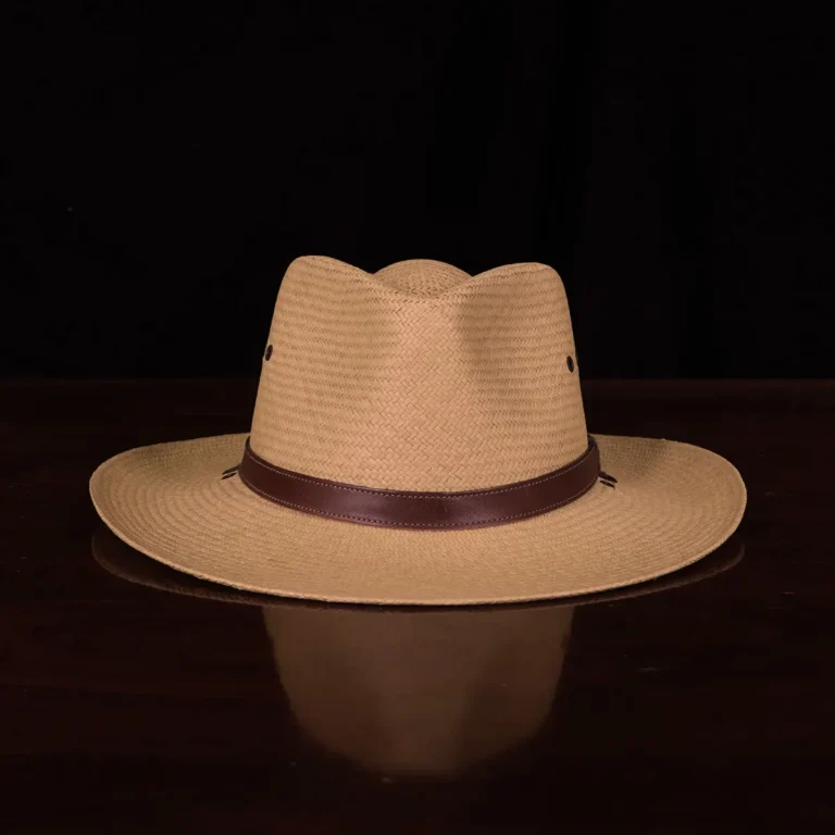 No. 2 Lynnville Panama Hat in the color Khaki showing the front