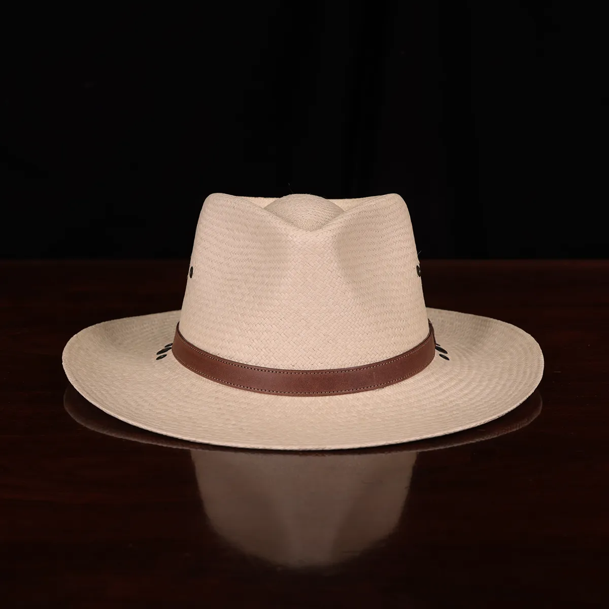 No. 2 Lynnville Panama Hat in the color natural showing the front