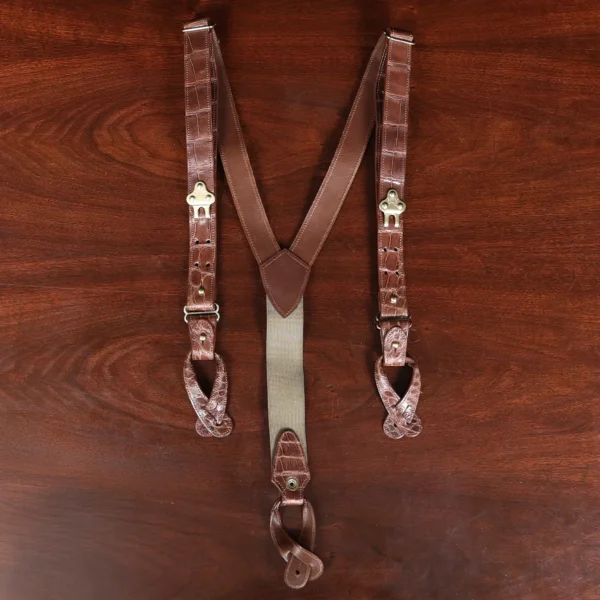 No. 3 American Alligator Interchangeable Button/Snap Hook Suspenders – 001