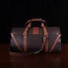 leather no 1 grip travel bag in tobacco brown american buffalo showing the back