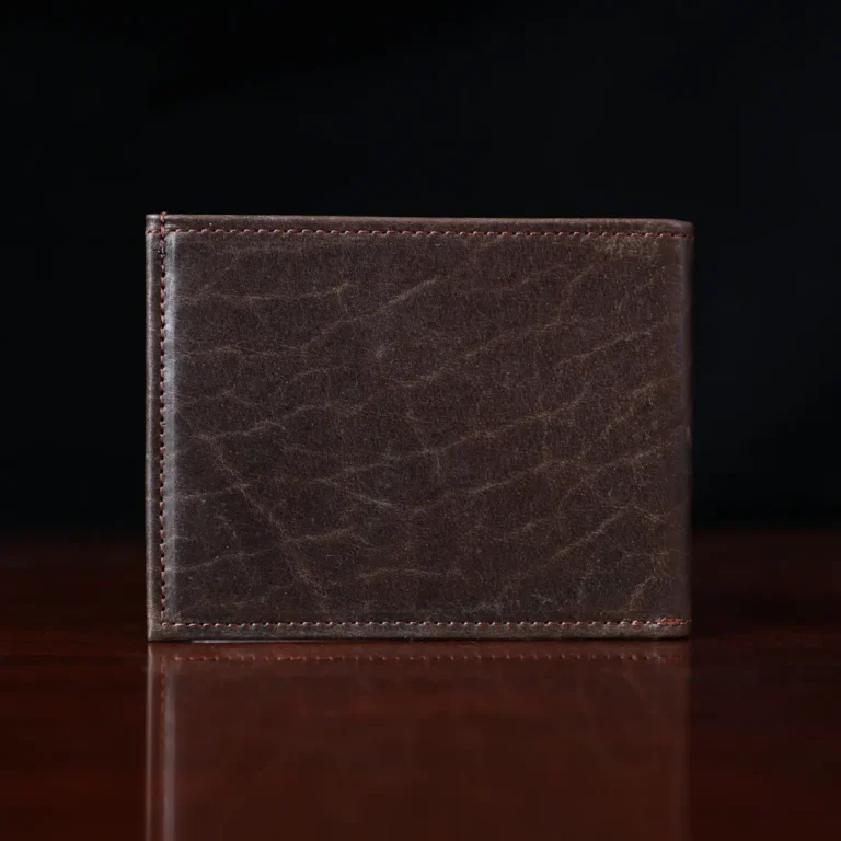 no4 tobacco buffalo leather billfold wallet- back view