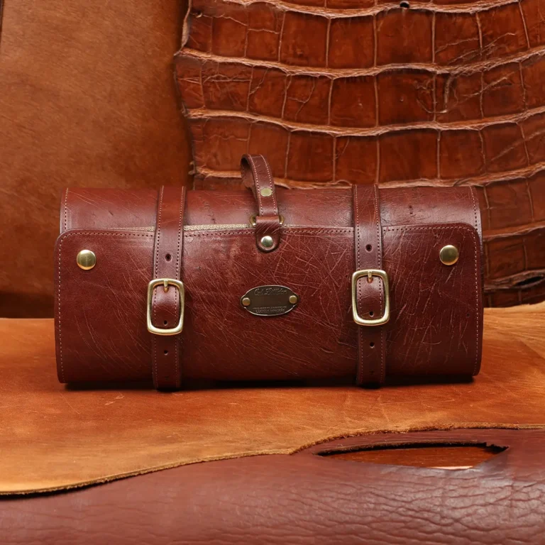 No. 2 Shave Dopp Kit with No. 8 Khaki Cotton Canvas Lining - front view - Colonels private stock