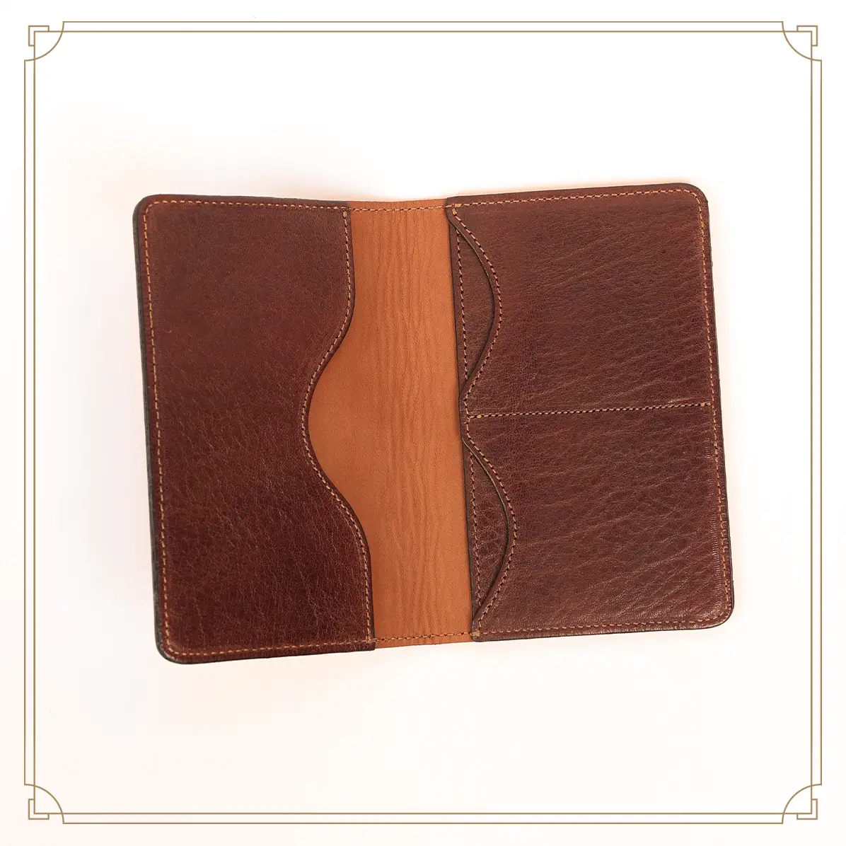 View larger image of No. 27 Passport Journal in Tobacco Buffalo - open view