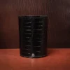 Colonel Can Caddy in black American Alligator - Single - ID 002 - front view with can