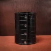 Colonel Can Caddy in black American Alligator - Single - ID 002 - front view with can