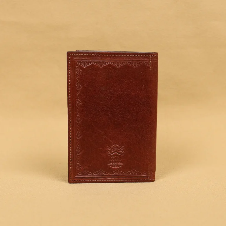 leather pocket journal with unique leather pattern
