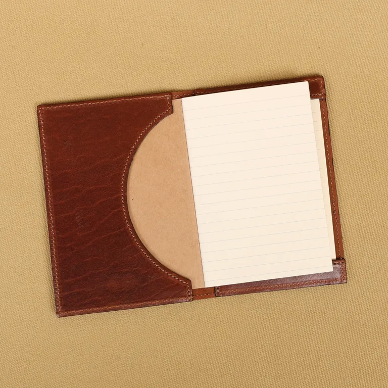 leather pocket journal with unique leather pattern