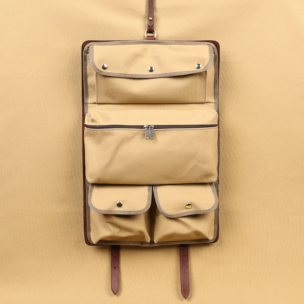 View larger image of colonel's private stock hair on hide leather shave kit with a brand