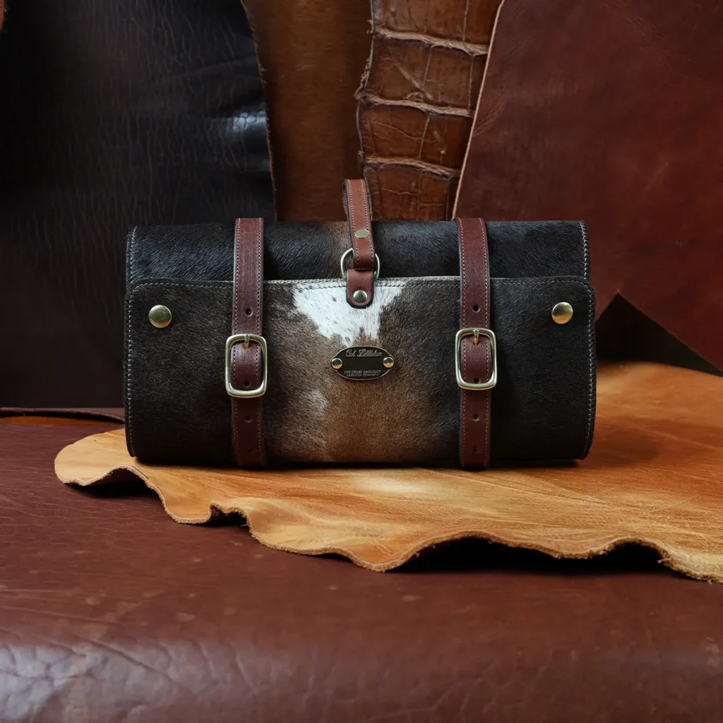 2024 Year in Review 7 No. 2 Shave Dopp Kit with No. 8 Khaki Cotton Canvas Lining - front view - Colonels private stock
