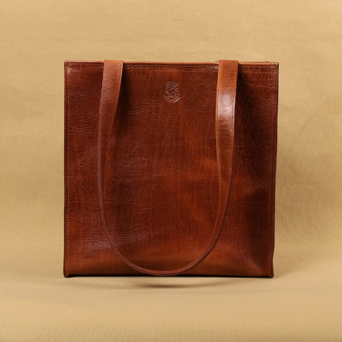 View larger image of rugged leather tote bag with american steerhide