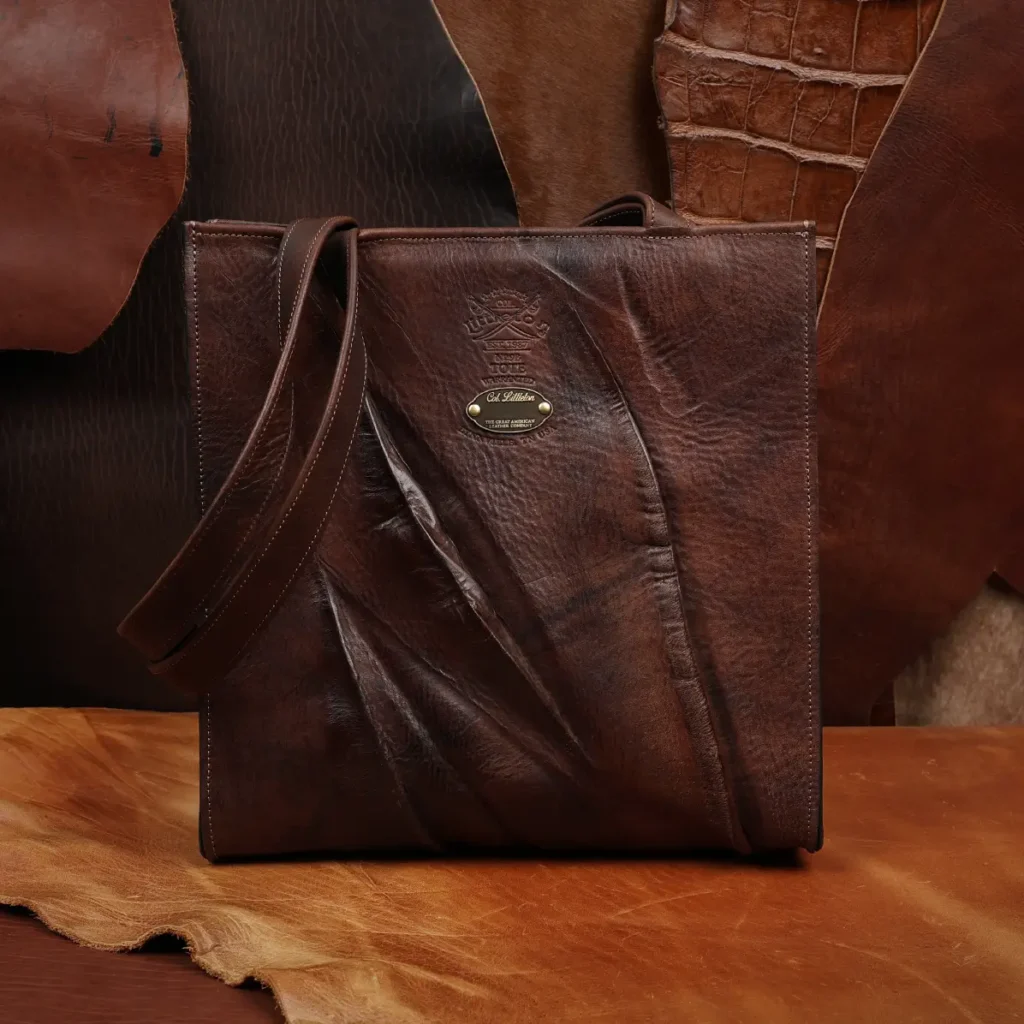2024 Year in Review 8 rugged leather tote bag